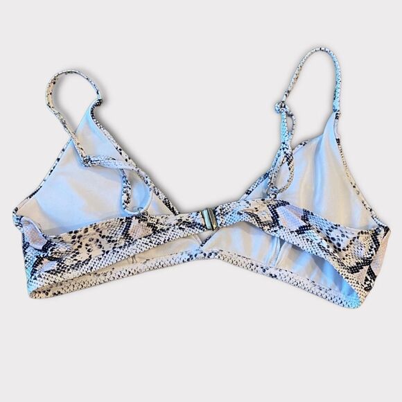 Snake skin print triangle bikini top - Picture 6 of 9